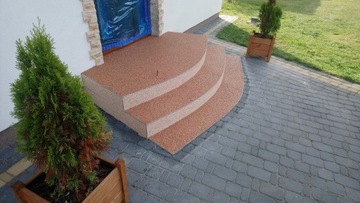 Ковер из камня из смолы, терраса, балкон, лестница, УФ