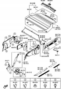 фото thumb №12, Обшивка оббивка багажника права mazda 6 wagon gh