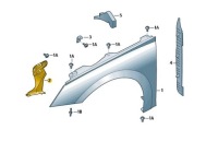 фото thumb №1, Кронштейн крила перед skoda octavia iv 4 праве