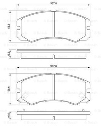 фото thumb №2, Тормозные диски тормозные колодки перед bosch opel monterey b