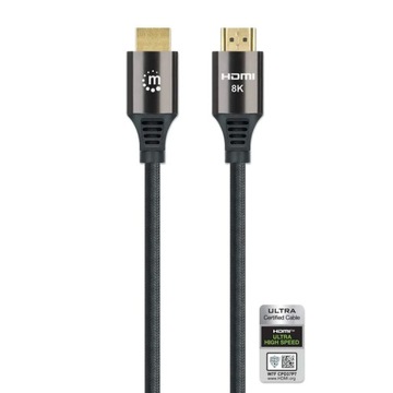 Manhattan 355933 Кабель HDMI 1 м HDMI тип A (стандартный) Черный