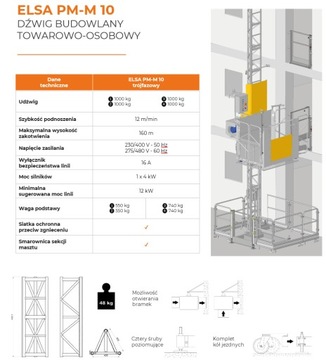 Winda Budowlana Elektroelsa PM-M10 2023 r. nowa