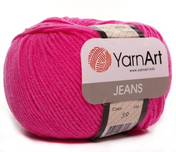 WŁÓCZKA YARN ART JEANS - NR 59 RÓŻ