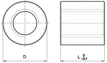 Nakrętka trapezowa stalowa cylindryczna 30x6 L