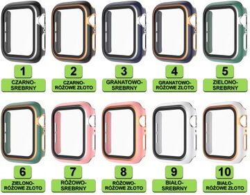 ETUI + SZKŁO DO APPLE WATCH 7 8 9 41MM CASE NAKŁADKA OBUDOWA | DUŻO KOLORÓW