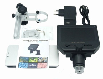 ЦИФРОВОЙ МИКРОСКОП x600 3,6 МП HD 4,3 дюйма + штатив