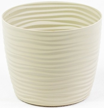 Doniczka osłonka okrągła SAHARA PETIT 19 cm BEŻOWA