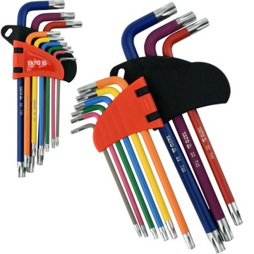 НАБОР ТОРКСОВЫХ КЛЮЧЕЙ YATO TORX T10-T50 ЦВЕТНОЙ, 9 ШТ. YT-05633