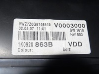 фото thumb №8, Бортовий комп'ютер лічильник набір vw golf v 5 plus + 5m0 1.9 tdi bls 03g906021hc