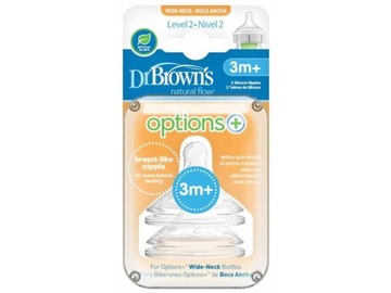 Соска-пустышка DRBROWNS Natural Flow Level 2 3 м+ 2 шт.