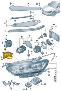 фото thumb №2, Модуль led правый vw passat b8 оригинал