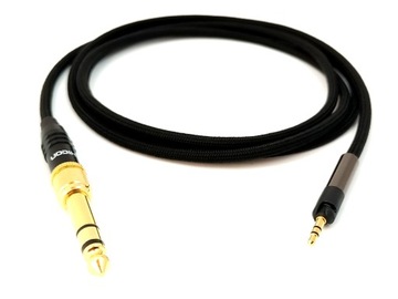 HD560S ręcznie wykonany kabel 3,5mm + 6,3mm oplot