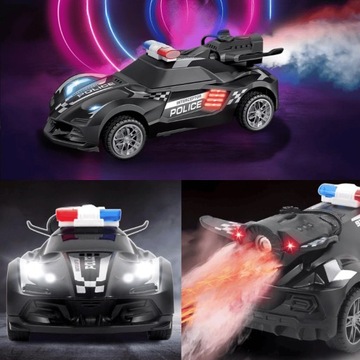 АВТОМОБИЛЬ ПОЛИЦИЯ RC ДИСТАНЦИОННО УПРАВЛЯЕМЫЙ ГОНОЧНЫЙ АВТОМОБИЛЬ С ДЫМОВЫМ ПАРОВЫМ АВТОМОБИЛЕМ