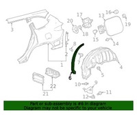 фото thumb №8, Молдинг крыла прокладка дверь левая задняя toyota highlander 4 61668-0e080
