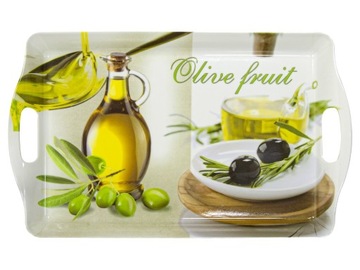 Пластиковый кухонный поднос с ручками 43х27.