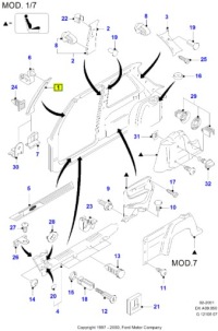 фото thumb №9, Отделка – стойка „a”. правое ford fiesta 1995-2002 oem номер 1074985