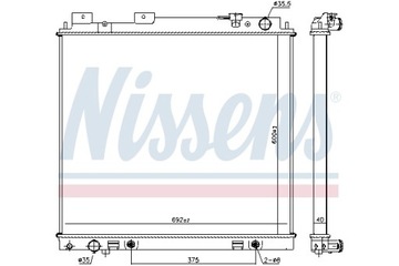 фото thumb №14, Радиаторов двигателя nissens 68744 214605x20a
