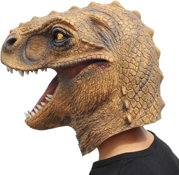 DUŻA MASKA GŁOWA DINOZAURA NA HALLOWEEN REALISTYCZNA LATEKS STRÓJ KOSTIUM