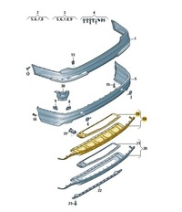 фото thumb №1, Спойлер заднього бампера audi q7 чорний стандарт