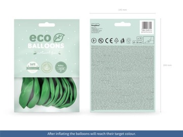 Balony Eco pastelowe zielona trawa zielony 10szt