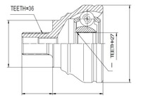 фото thumb №1, Шарнір зовнішній vw golf v touran caddy 1.9tdi 6speed 2.0tdi 03-, passa