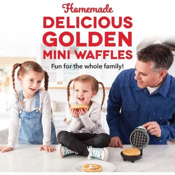 Mini making machine waffles 4 inches, light green