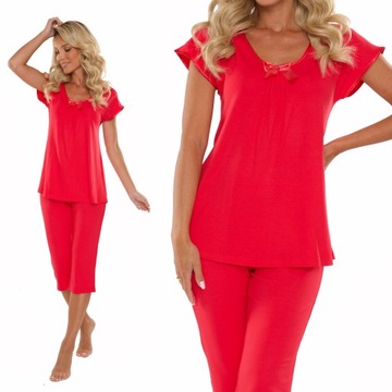 Элегантные женские пижамные брюки из вискозы 3/4 XXL