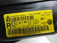 фото thumb №16, Лампа правая перед ксенон vw touran 1 lift 1t1941752a europa комплектная