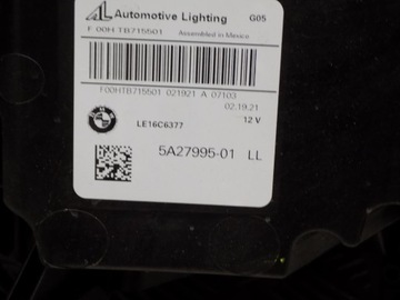 фото thumb №8, Bmw x5 g05 x6 g06 лампа ліва права led 5a27995 lub 5a27996 eu 2021рік