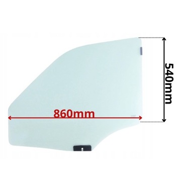 фото thumb №1, Стекло боковая дверь левая опускная fiat doblo 10- 0512