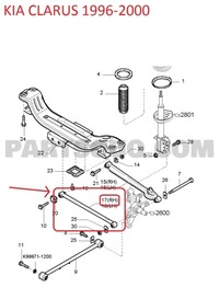 фото thumb №6, Тяга поперечный задний правый kia clarus 1996-2000 0k9a228620