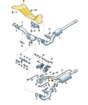 Dpf audi 2,7/ труба под давлением фильтра