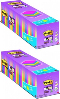 Самоклеящиеся заметки Post-it 76x76 мм 21 3 в подарок 2 упаковки