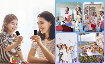 БЕСПРОВОДНОЙ МИКРОФОН BLUETOOTH ДЛЯ КАРАОКЕ USB-ДИНАМИКИ С 2 МИКРОФОНАМИ