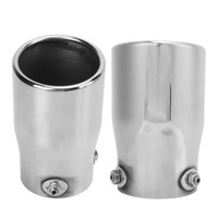 фото thumb №10, Сріблястий універсальний гасник випускний наконечник труби випускної ze нержавіюча сталь