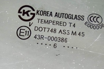 фото thumb №6, Kia carnival sedona vq задняя левая стекло боковая as3 43r-000386 2006