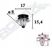 фото thumb №4, 10szt volvo s40/v50 '07- кліпса стійок, порога