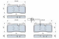 фото thumb №2, Тормозные колодки тормозные задняя audi r8 r8 spyder 4.2 5.2 04.07- bosch