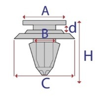 фото thumb №2, Кліпса штифт кріплення накладка порогових зовнішніх ⌀ 12 do hyundai kia