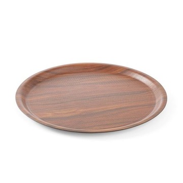 Okrągła Taca Kelnerska Drewniana Laminowana 38 cm