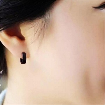СЕРЬГИ из ХИРУРГИЧЕСКОЙ СТАЛИ, ЧЕРНЫЕ НАБОР ИЗ 4 ПАР