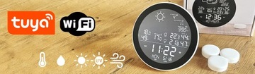 WIFI TUYA SMART метеостанция 3x датчик