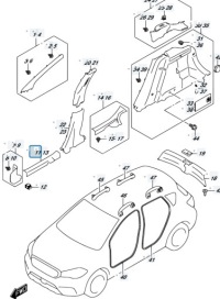 фото thumb №10, Suzuki sx4 s-cross 18r 1.4t lift защита обшивка порог правый перед