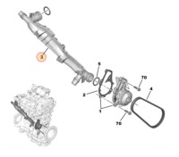 фото thumb №1, Шланг радиатора - opel corsa f mokka 1.2 thp