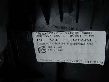 фото thumb №10, Подлокотник туннель средний vw passat b8 3g 14- 3g2863241c