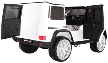 Детский автомобиль на аккумуляторе Mercedes AMG G65 Белый + Крашенный + Багажник