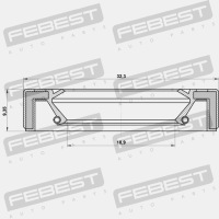 Febest ущільнювач 95gay-20321010r Доставка, фото thumb