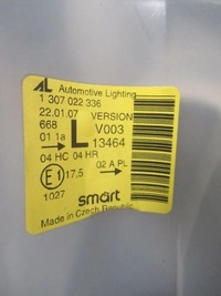 фото thumb №15, Лампа передня перед ліва smart fortwo lift 2003-2007
