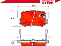 фото thumb №3, Тормозные колодки тормозные honda задняя accord civic prelude 1,