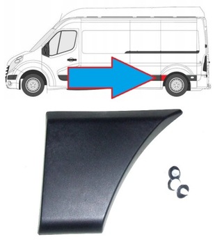 ЛЕВАЯ НАКЛАДКА ПЕРЕД СТОРОНЫ КОЛЕСА RENAULT MASTER OPEL MOVANO NISSAN NV400 2.3